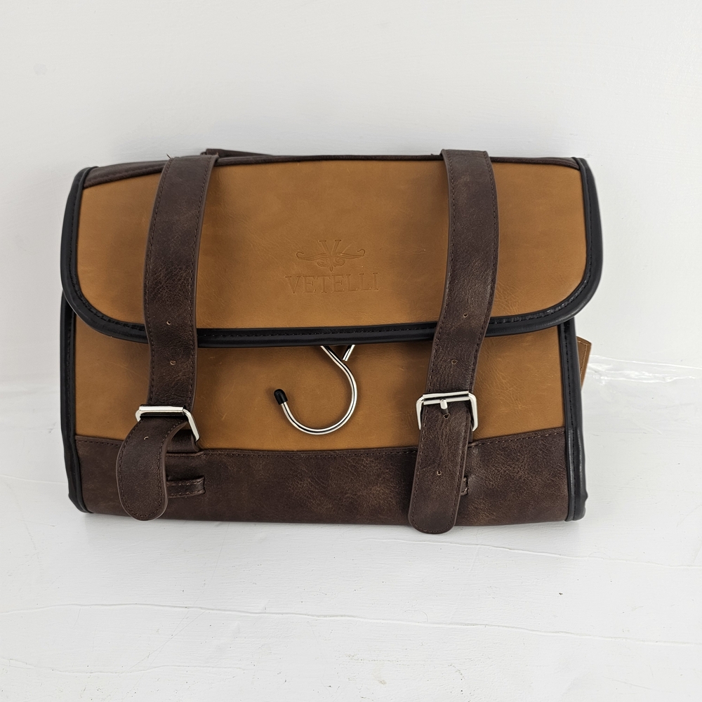 Tan and Brown Women's Shoulder Bag